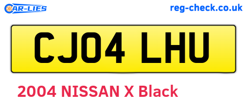 CJ04LHU are the vehicle registration plates.