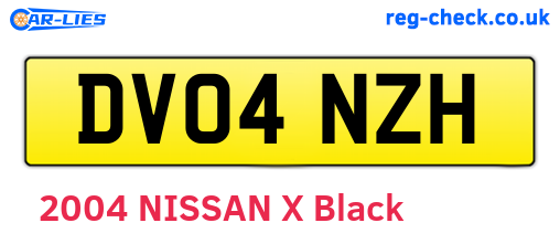 DV04NZH are the vehicle registration plates.