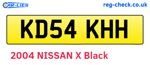 KD54KHH are the vehicle registration plates.