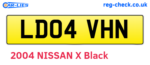 LD04VHN are the vehicle registration plates.