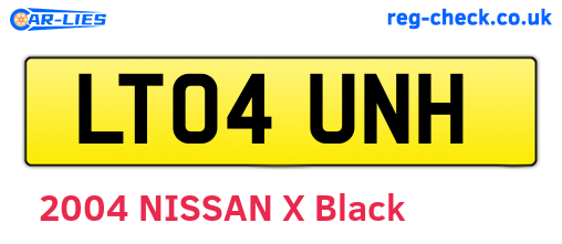 LT04UNH are the vehicle registration plates.