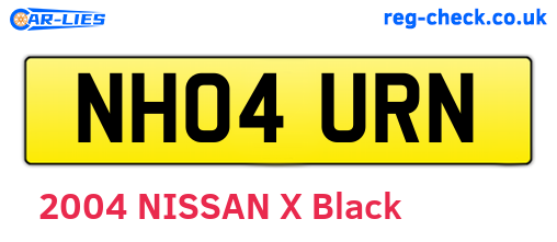 NH04URN are the vehicle registration plates.