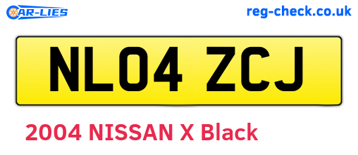 NL04ZCJ are the vehicle registration plates.