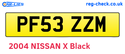 PF53ZZM are the vehicle registration plates.