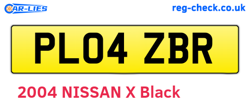 PL04ZBR are the vehicle registration plates.