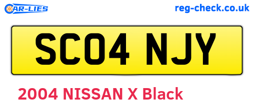 SC04NJY are the vehicle registration plates.