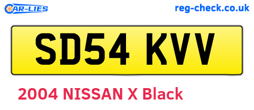 SD54KVV are the vehicle registration plates.