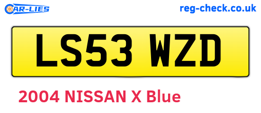 LS53WZD are the vehicle registration plates.