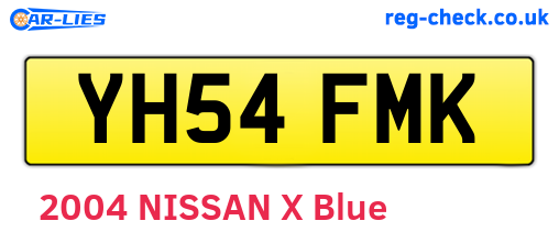 YH54FMK are the vehicle registration plates.