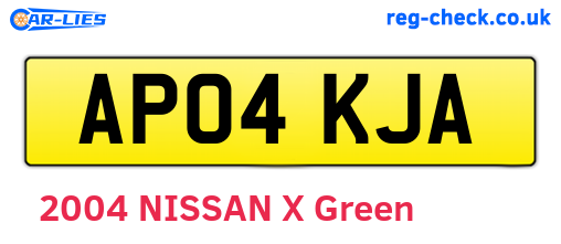 AP04KJA are the vehicle registration plates.