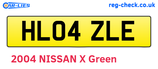 HL04ZLE are the vehicle registration plates.