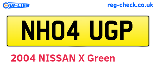 NH04UGP are the vehicle registration plates.