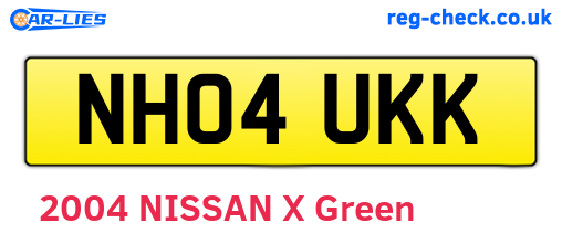 NH04UKK are the vehicle registration plates.