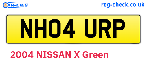 NH04URP are the vehicle registration plates.