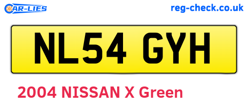 NL54GYH are the vehicle registration plates.
