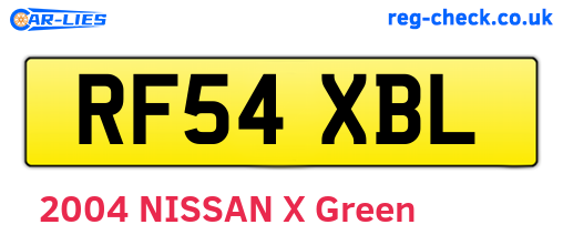 RF54XBL are the vehicle registration plates.