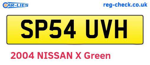 SP54UVH are the vehicle registration plates.