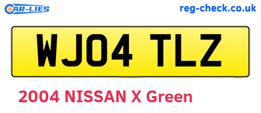 WJ04TLZ are the vehicle registration plates.