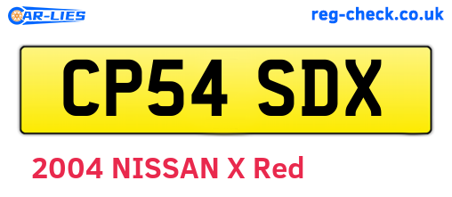 CP54SDX are the vehicle registration plates.