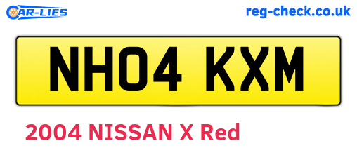 NH04KXM are the vehicle registration plates.