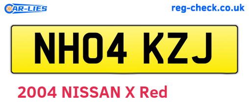 NH04KZJ are the vehicle registration plates.