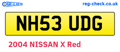 NH53UDG are the vehicle registration plates.