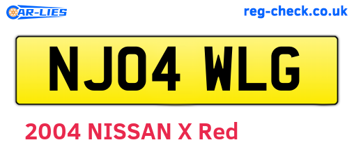 NJ04WLG are the vehicle registration plates.