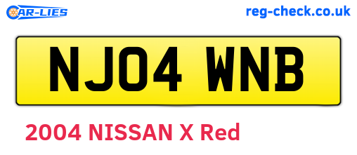NJ04WNB are the vehicle registration plates.