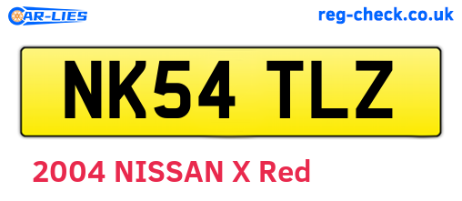NK54TLZ are the vehicle registration plates.