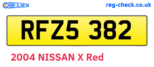 RFZ5382 are the vehicle registration plates.