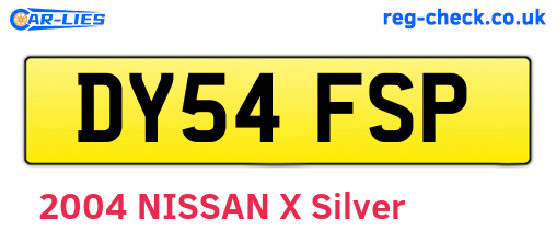 DY54FSP are the vehicle registration plates.