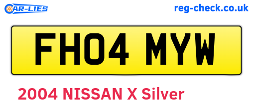 FH04MYW are the vehicle registration plates.