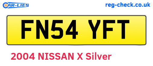 FN54YFT are the vehicle registration plates.