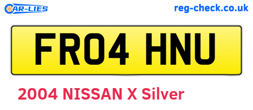 FR04HNU are the vehicle registration plates.