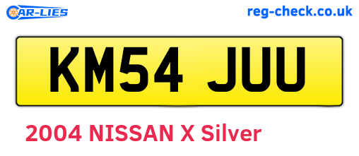 KM54JUU are the vehicle registration plates.