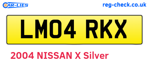 LM04RKX are the vehicle registration plates.