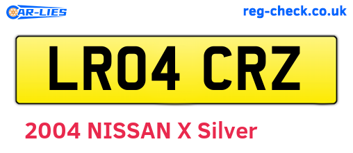 LR04CRZ are the vehicle registration plates.