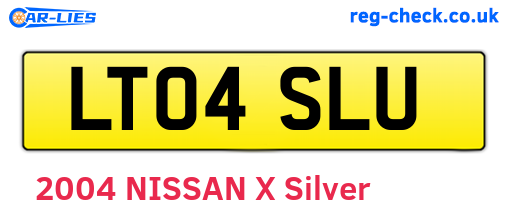 LT04SLU are the vehicle registration plates.