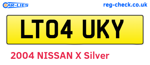 LT04UKY are the vehicle registration plates.