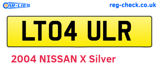LT04ULR are the vehicle registration plates.