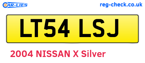 LT54LSJ are the vehicle registration plates.