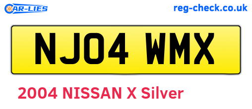 NJ04WMX are the vehicle registration plates.