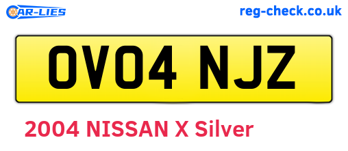 OV04NJZ are the vehicle registration plates.