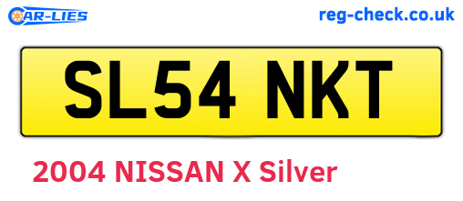 SL54NKT are the vehicle registration plates.