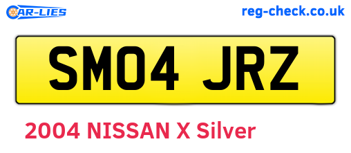 SM04JRZ are the vehicle registration plates.