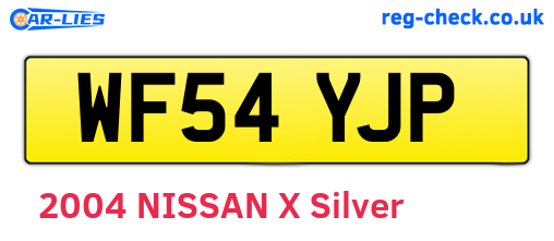 WF54YJP are the vehicle registration plates.