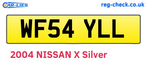 WF54YLL are the vehicle registration plates.