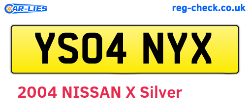 YS04NYX are the vehicle registration plates.