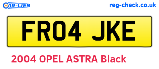 FR04JKE are the vehicle registration plates.