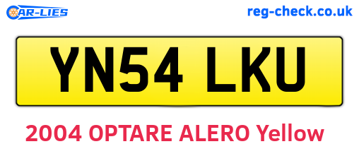 YN54LKU are the vehicle registration plates.